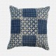 Blue Block Print Dhurrie material Throw Pillow Cushion Cover 18x18 set of 5 