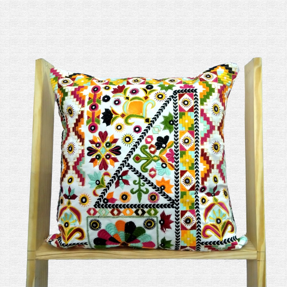 Embroidered Throw Pillow Cushion Covers Set of 5