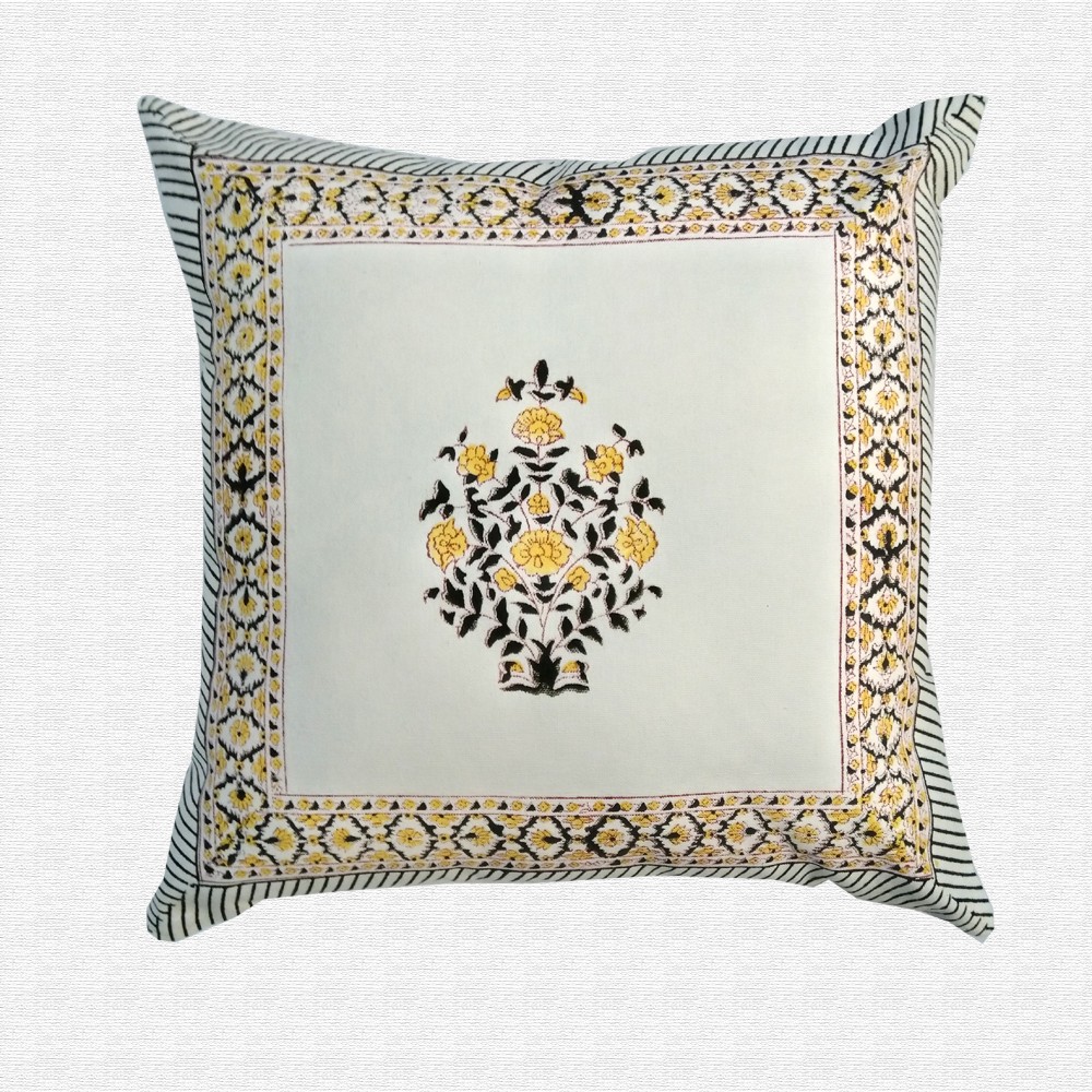 Hand Block Print Throw Pillow Cushion Cover Set of 5