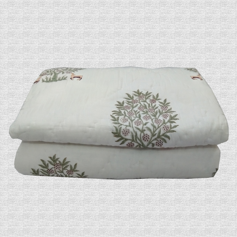Hand Block Print Double Bed Quilt Hand Block Print Double Bed Quilt