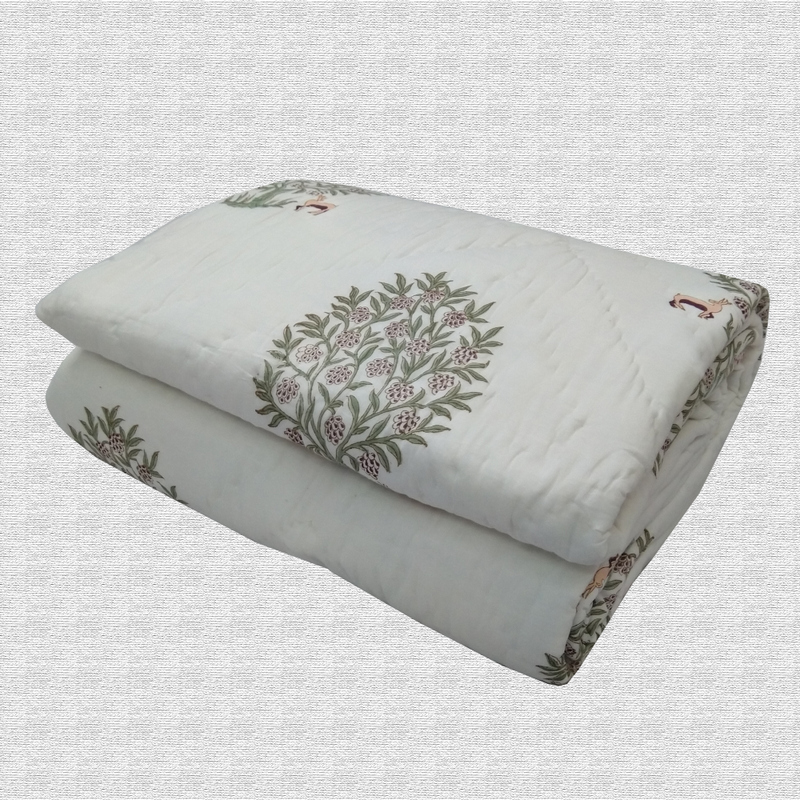 Hand Block Print Double Bed Quilt Hand Block Print Double Bed Quilt