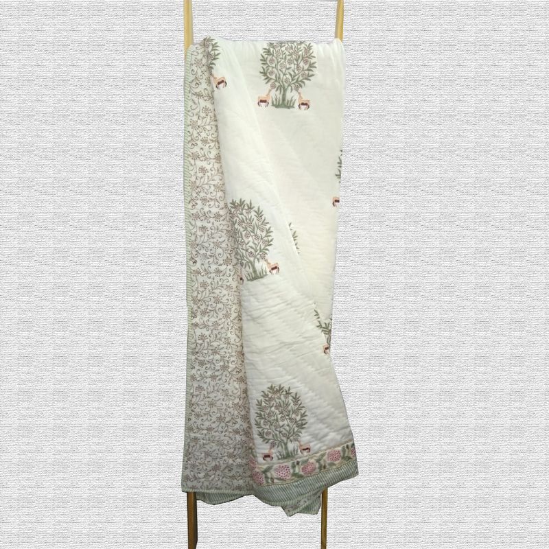 Hand Block Print Double Bed Quilt Hand Block Print Double Bed Quilt