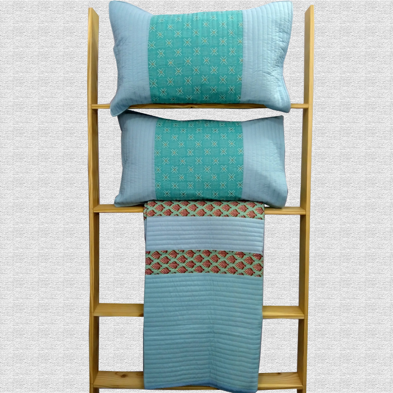 Designer Block Print Quilted Bed Covers 