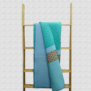 Designer Block Print Quilted Bed Covers 
