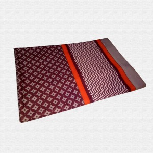 Jaipuri Geometric Print Cotton Double Bed sheet With Pillow