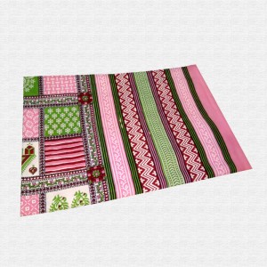 Jaipuri Geometric Print Cotton Double Bed sheet With Pillow