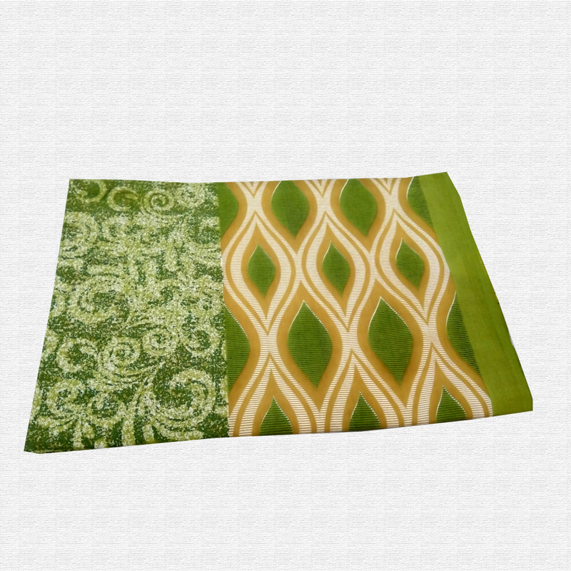 Jaipuri Geometric Print Cotton Double Bed sheet With Pillow
