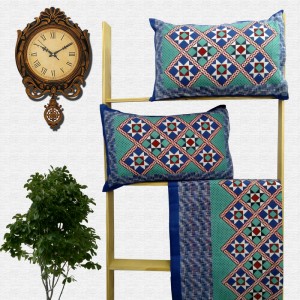 Jaipuri Floral  Print Cotton Double Bed sheet With Pillow