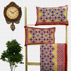 Jaipuri Floral Print Cotton Double Bed sheet With Pillow