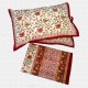 Block Print Floral Double bed Sheet with Pillow