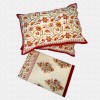 Block Print Floral Double bed Sheet with Pillow