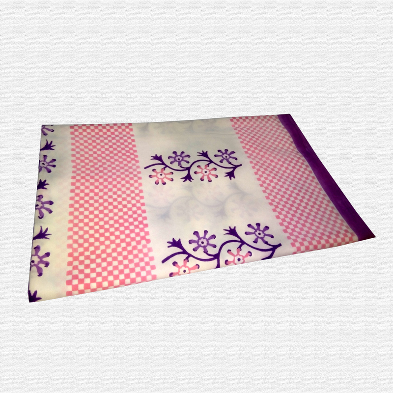 Block Print Floral Double bed Sheet with Pillow