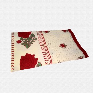 Block Print Floral Double bed Sheet with Pillow