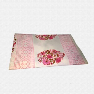 Block Print Floral Double bed Sheet with Pillow