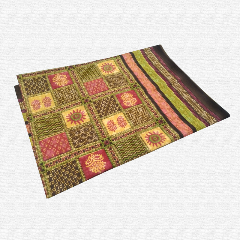 Jaipuri Floral Print Cotton Single Bed sheet With Pillow Jaipuri Floral Print Cotton Single Bed sheet With Pillow