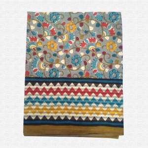 Jaipuri Floral  Print Cotton Single Bed sheet With Pillow