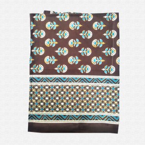 Jaipuri Floral  Print Cotton Single Bed sheet With Pillow