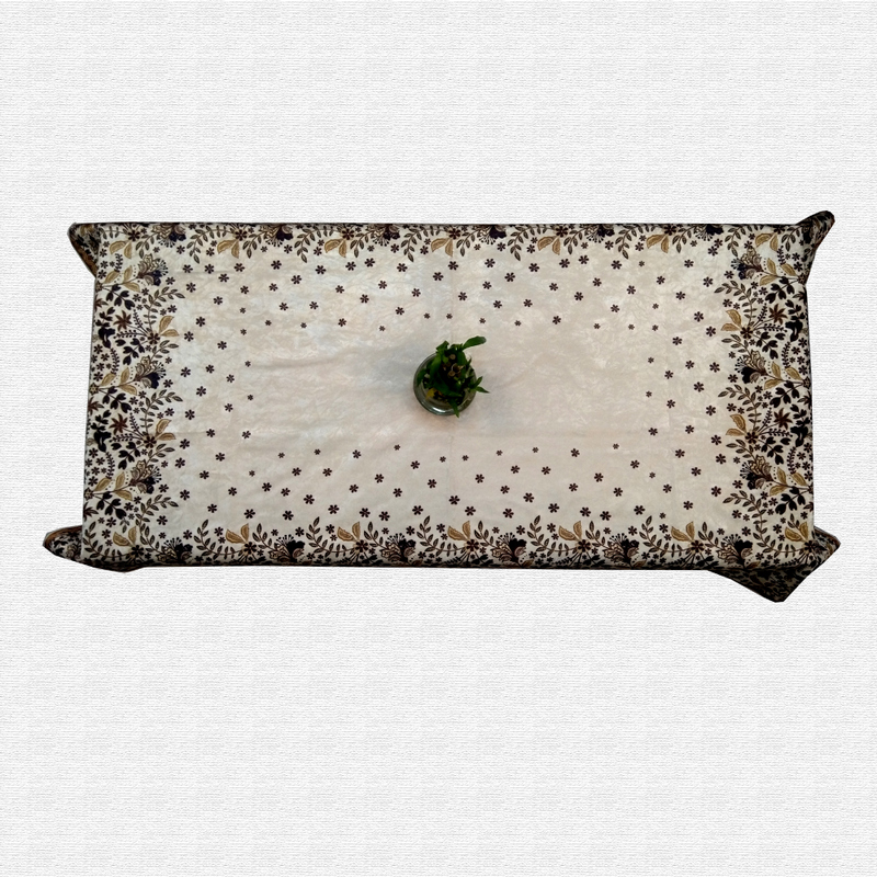 Velvet Floral Printed Centre Table Cover 