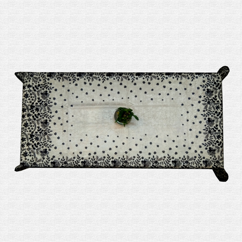 Velvet Floral Printed Centre Table Cover 