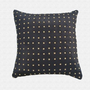 Velvet Zardozi Work Throw Pillow Cushion Cover Set of 5