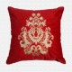 Velvet Floral Pattern Embroidery Work Throw Pillow Cushion Cover Set of 5