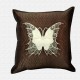 Butterfly Motif Embroidered quilted Throw Pillow Cushion Cover Set 0f 5