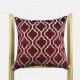 Velvet Geometric Pattern Embroidery Work Throw Pillow Cushion Cover Set of 5