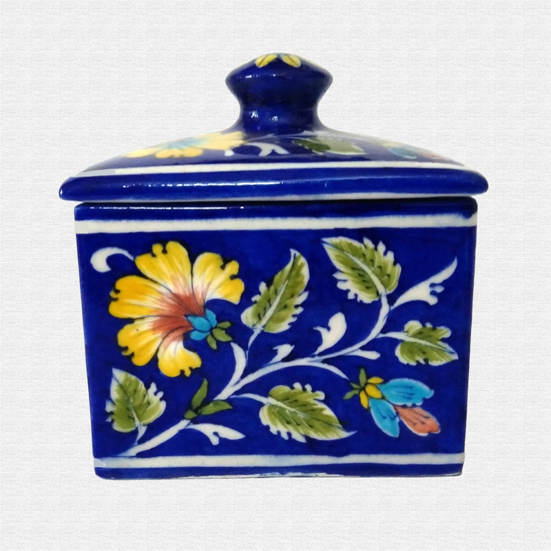 Original Blue Pottery square box Original Blue Pottery square box