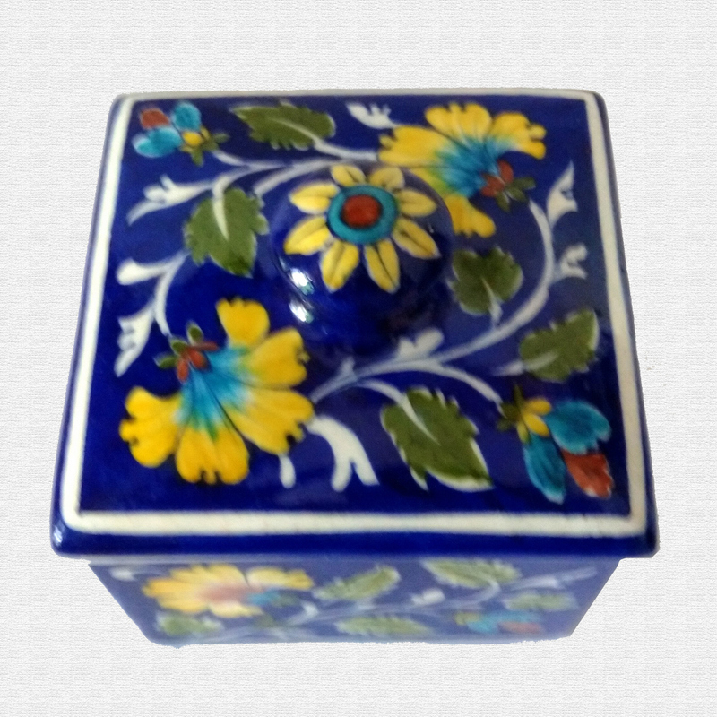Original Blue Pottery square box Original Blue Pottery square box