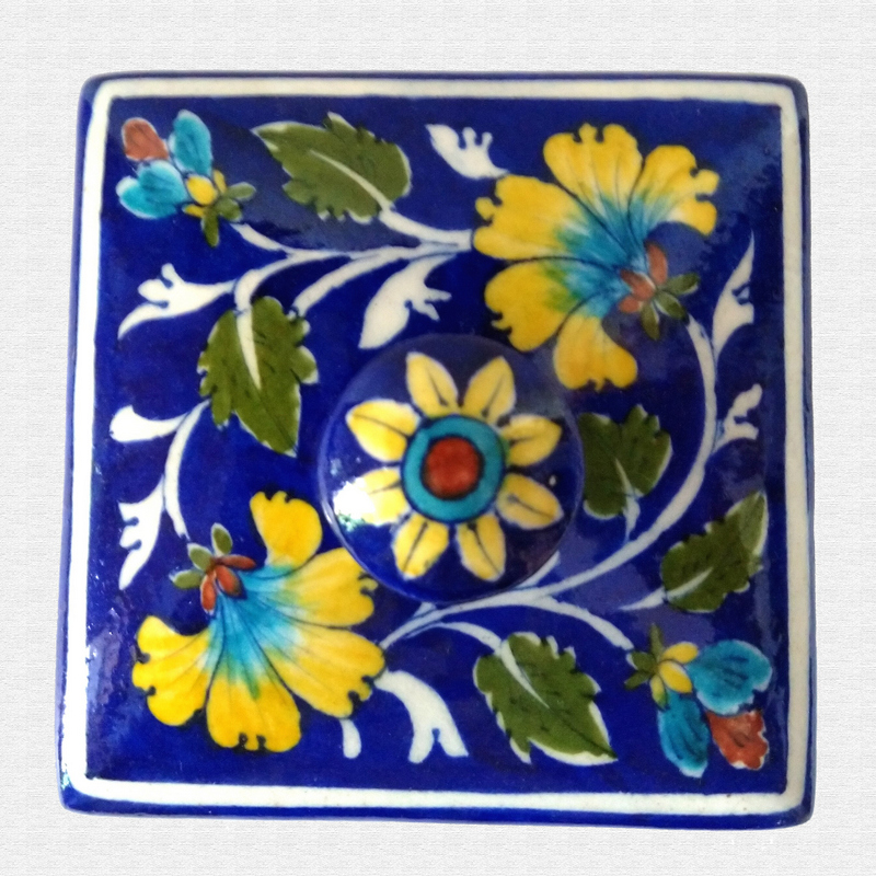 Original Blue Pottery square box Original Blue Pottery square box