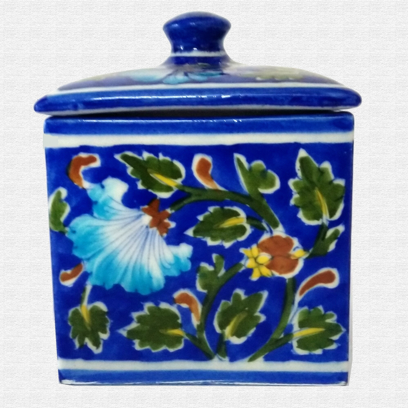 Original Blue Pottery square box