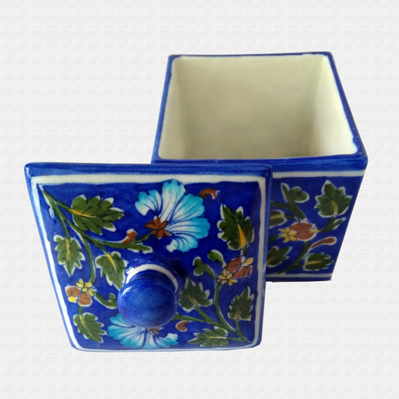 Original Blue Pottery square box