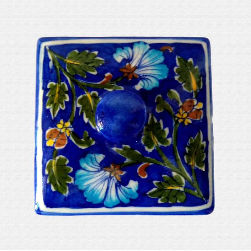 Original Blue Pottery square box