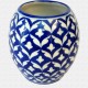 Original Blue Pottery flower vase drum shape