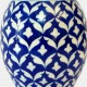 Original Blue Pottery flower vase drum shape