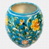 Original Blue Pottery flower vase drum shape