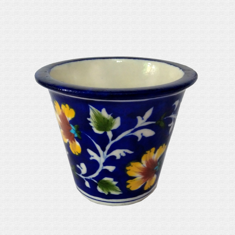 Original Blue Pottery flower pot