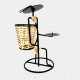 Metal Craft basket Lady Table Pen Holder & T light Holder 