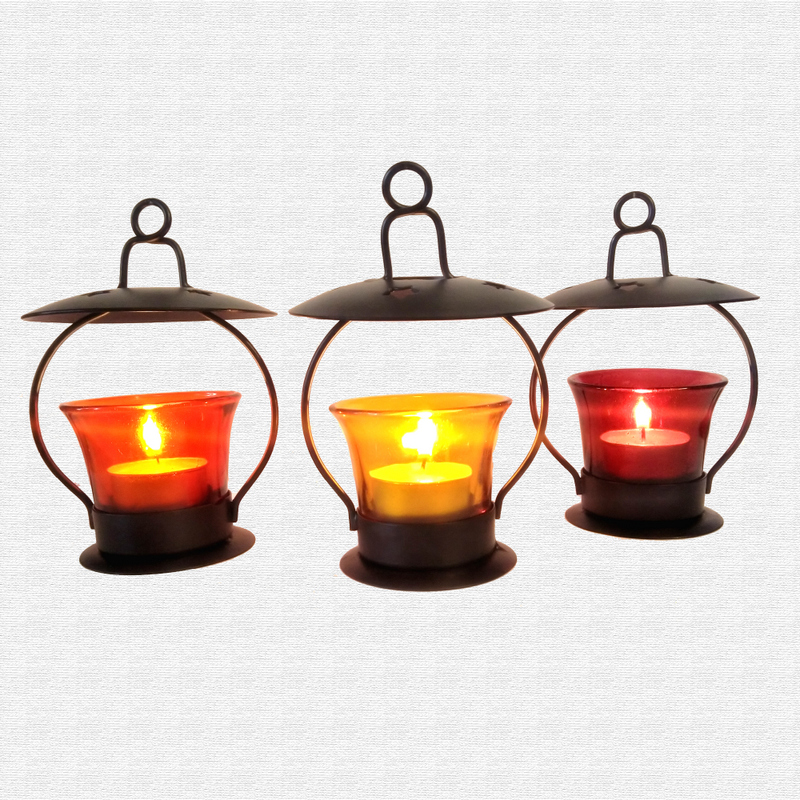 Decorative Mteal T Light Holder Set of 3 