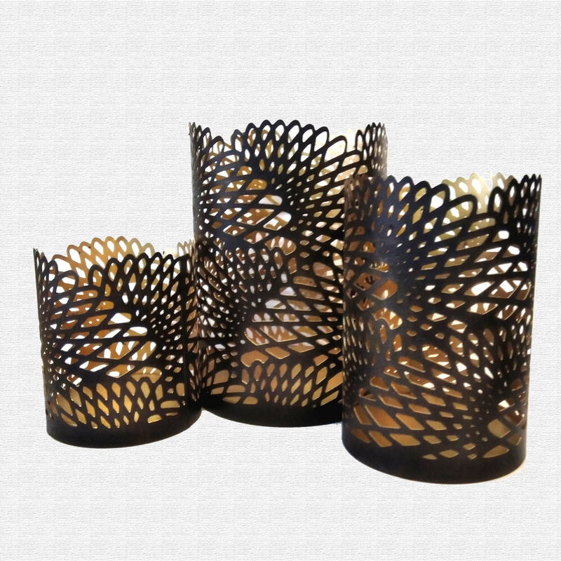 Decorative Metal Candle Holder Set of 3 Decorative Metal Candle Holder Set of 3