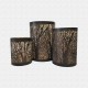 Decorative Tree Pattern metal candle holder set of 3 Decorative Tree Pattern metal candle holder set of 3